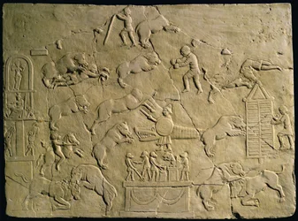 Relief föreställande cirkusspel